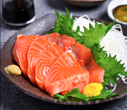 Salmon Sashimi at Sakura Garden (gluten‑free)